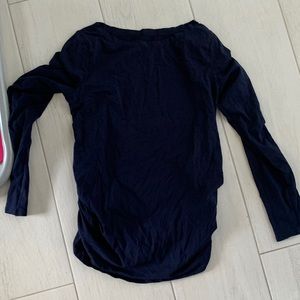 Navy maternity shirt